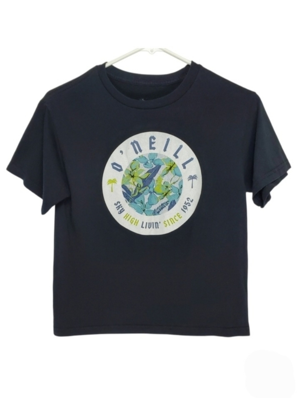 O'Neill Graphic Crop Tee Sky High Livin Since 1952 Black Size S